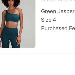 Lululemon ribbed nulu asymmetrical bra size 4